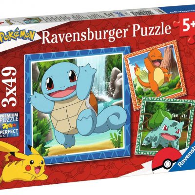 Puzzle Salamèche, Bulbizarre et Carapuce / Pokémon