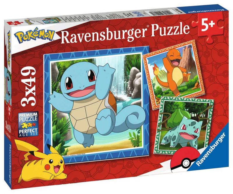 Puzzle Salamèche, Bulbizarre et Carapuce / Pokémon