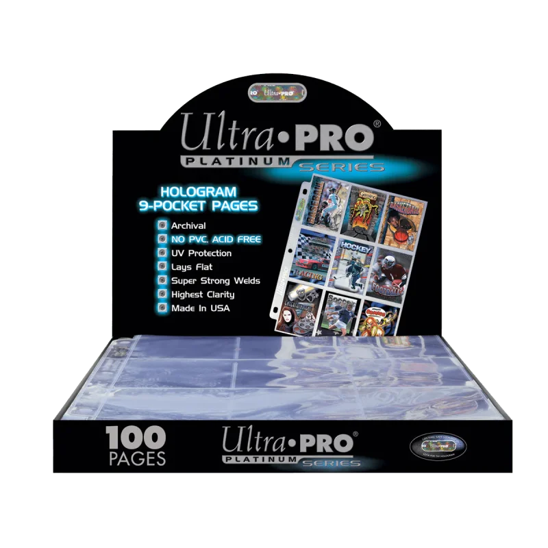 Ultra-pro : 100 feuilles de classeur platinum (11 trous)