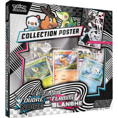 Pokemon - Coffret - 4 boosters - Collection POSTER - V10.5 Ecarlate et Violet - Foudre Noire & Flamme Blanche