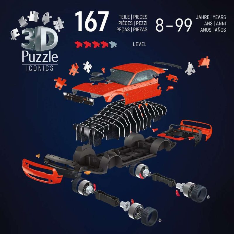 Puzzle 3D-Dodge Challenger R/T Scat Pack – Image 2