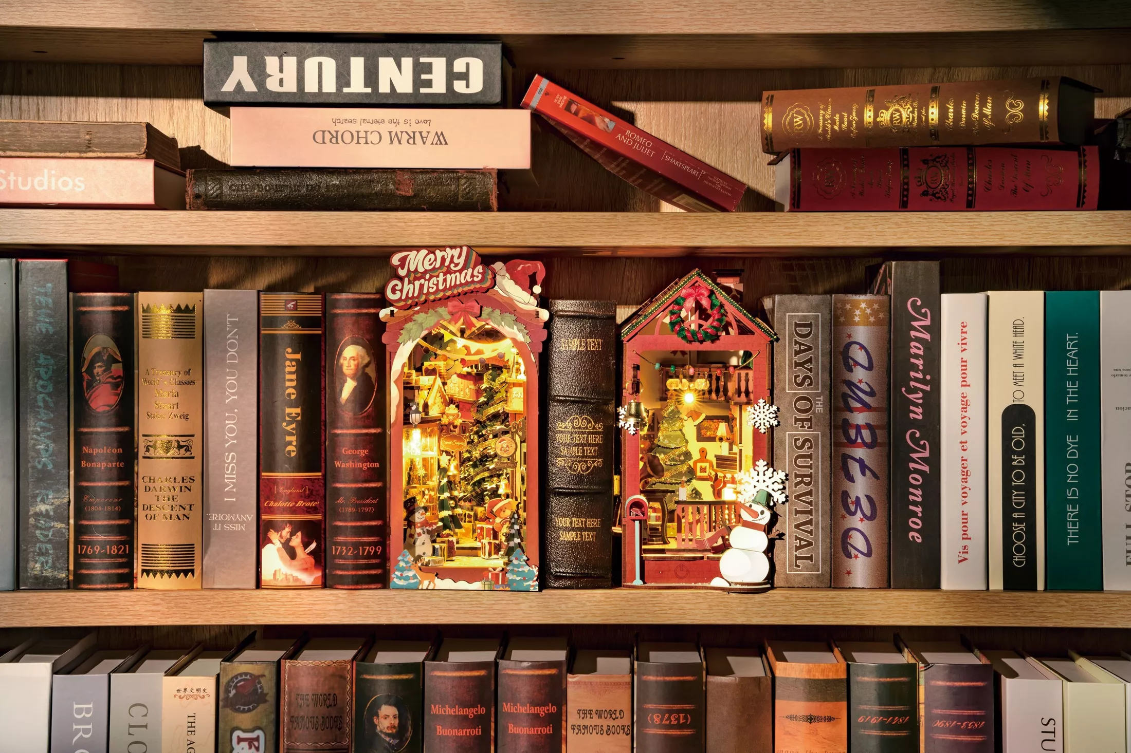 Robotime, Serre-livres DIY Rue de Noël – Image 3