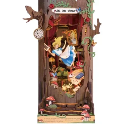 Robotime, serre-livres DIY Book Nook Tombez dans les merveilles