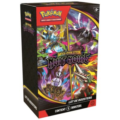 Pokémon Bundle [ME05] - Lot de 6 Boosters Nuit Noire - FR - Méga-Évolution [ME5]