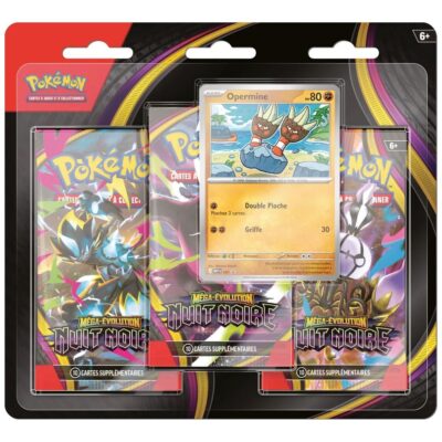 Pokémon - Tripack [ME05] - 3 Boosters Nuit Noire - FR - Méga-Évolution [ME5]