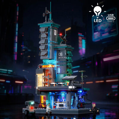 Lumibricks Cyberpunk Neoncity 17010 Neon Tech Station